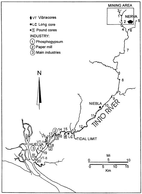 Map Of The Rio Tinto System Showing The Locations Of Mining And