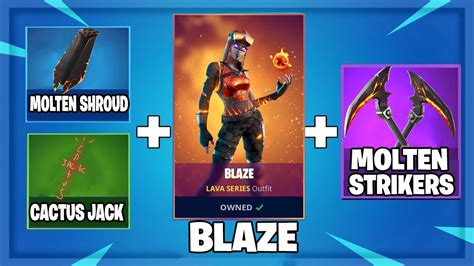 New Blaze Skin Combos In Fortnite And Gameplay Molten Renegade Raider