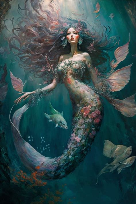 Mermaid Artwork Mermaid Painting Art Painting Fantasy Mermaids