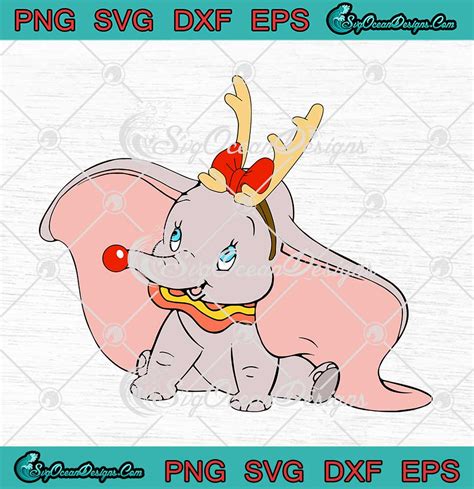 Disney Dumbo Rudolph Christmas Svg Png Eps Dxf Cricut Cameo File Svg
