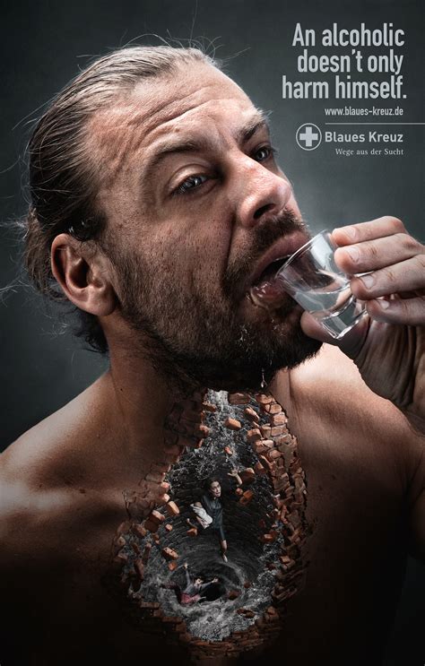 Blaues Kreuz Print Advert By BBDO Downfall Man Ads Of The World