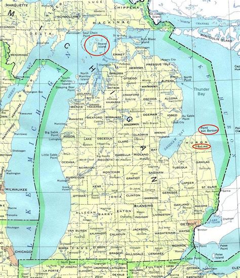 The Lakes Map Of The Lakes In Michigan
