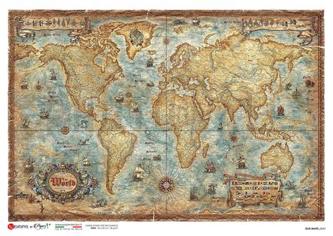 Antique World Map Old Cartographic Map Antique Maps By Siva 52 Off