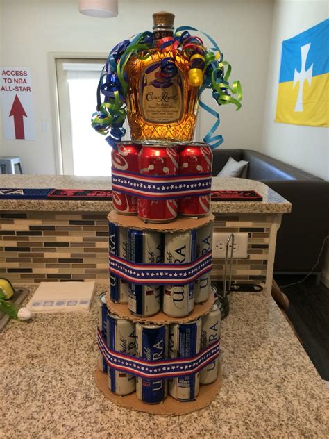 Maybe you would like to learn more about one of these? DIY Alcohol Cake Tower | Diy gifts for boyfriend, Alcohol ...
