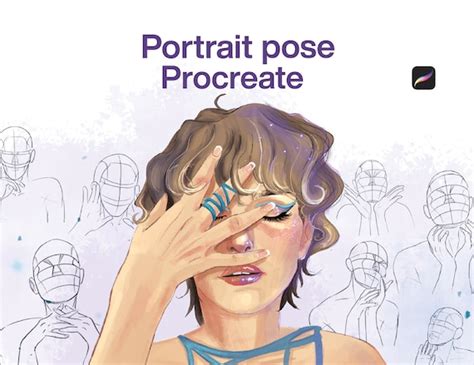 10 Portrait Pose Stamp Procreate Procreate Portrait Guide Etsy