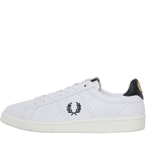 Buy Fred Perry B721 Leather Tab Trainers White