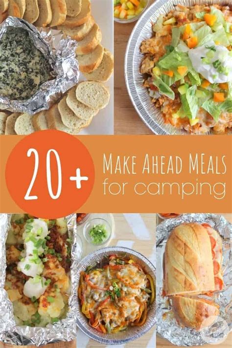 Make Ahead Meals For Camping Easy Camping Meals Camping Food Make