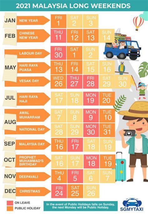 18 cuti umum dan 5 hujung minggu panjang dalam kuala lumpur. Calendar For 2021 With Holidays And Ramadan / United ...