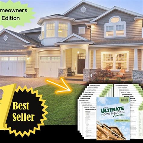 The Ultimate New Home Construction Checklist Homeowner Etsy
