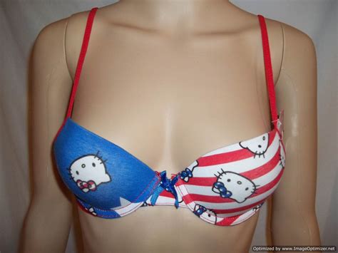 Hello Kitty Sanrio Womens Bra Colors Red Whiteandblue Size 34a Nwt Bras And Bra Sets