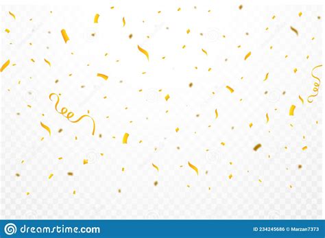 Realistic Confetti Background Vector Golden Celebration Confetti