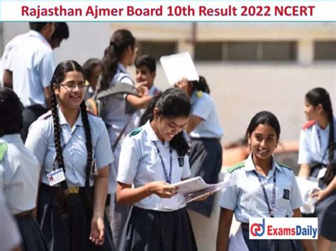 Rajasthan Ajmer Board 10th Result 2022 Link Download Name Wise And Roll