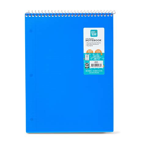 Buy Pen Gear Top Bound Spiral Notebook College Ruled 100 Sheets