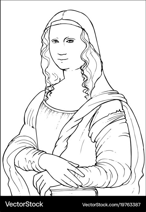 Mona Lisa Coloring Page Printable K Worksheets Coloring Pages Porn
