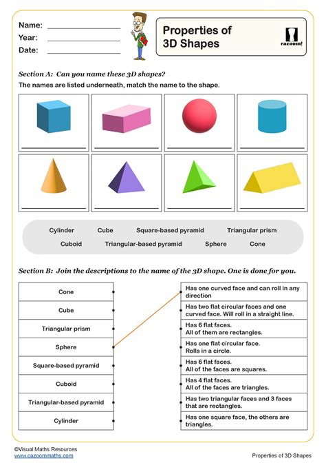 Properties Of D Shapes Worksheet Key Stage Pdf Geometry Worksheets