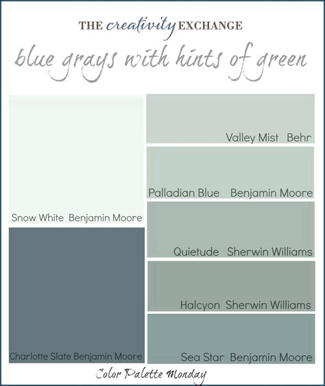 Best Blue Green Gray Paint Colors