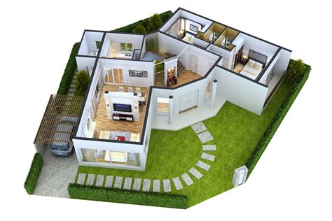 Finding a house plan you love can be a difficult process. Two-Bedroom House Plans in 3D