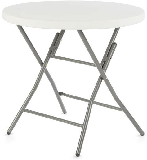 The sturdy, beautifully woven table folds for convenient storage. Folding Café Table | Round White Tabletop