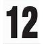 Pump Decal  Black On White Number 12