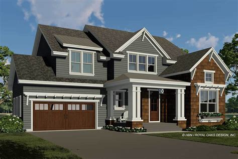 Two Story Craftsman Home Plan With Main Floor Home Office And Laundry