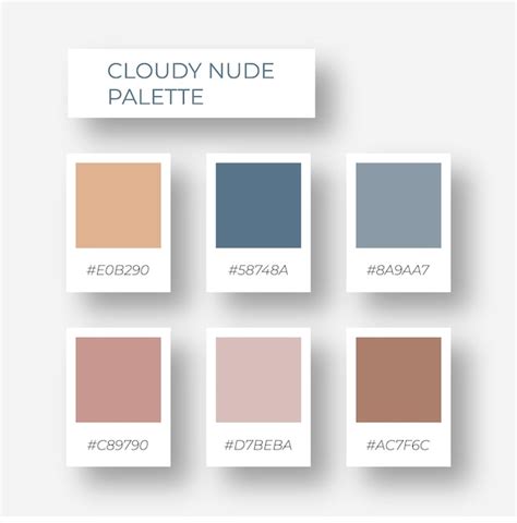 Elegante Conjunto De Cores Nude Pastel Escolha Paleta De Cores Pastel