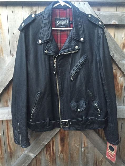 Schott Nyc 626 Vn Asymmetrical Leather Motorcycle Jacket Size Xxl 44 46
