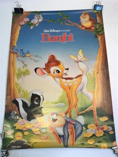 Walt Disneys Bambi Movie Poster Original Sears Commemorative