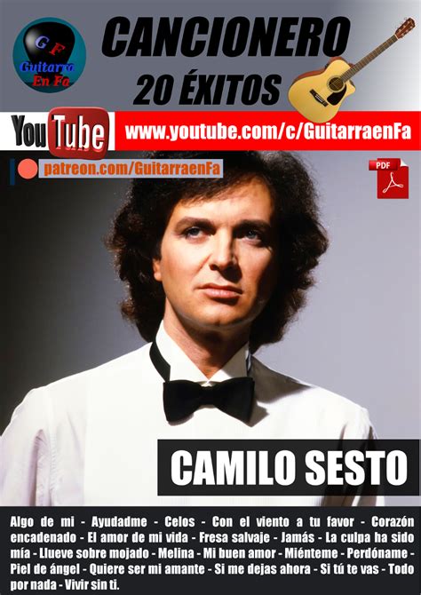20 Éxitos De Camilo Sesto Vol1 Cancionero Digital Con Letra Y Acordes