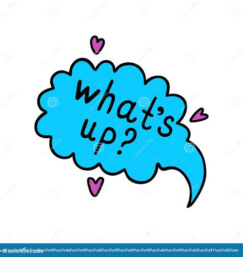 What S Up Simple Vector Icon Flat Cartoon Speech Bubble Isolated On