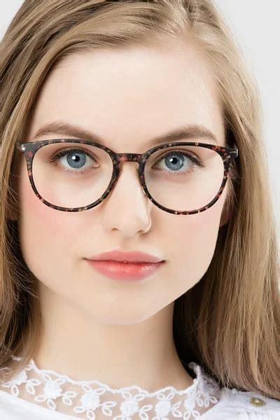 gracious round pink floral frame glasses for women eyebuydirect round eyeglasses