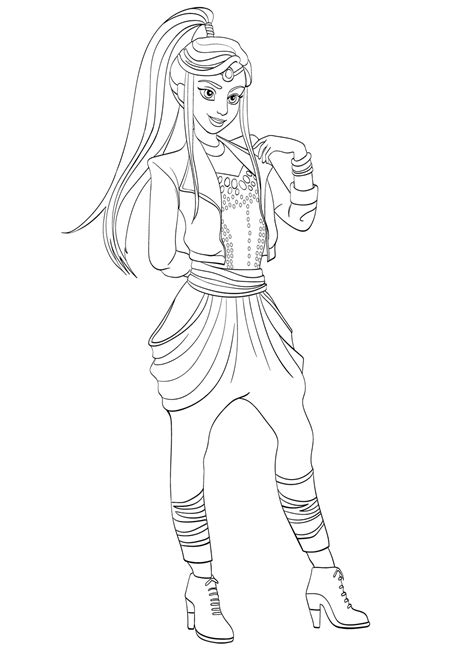 Home> descendants coloring pages > mal from descendants wicked world coloring pages. Descendants Coloring Pages - Best Coloring Pages For Kids