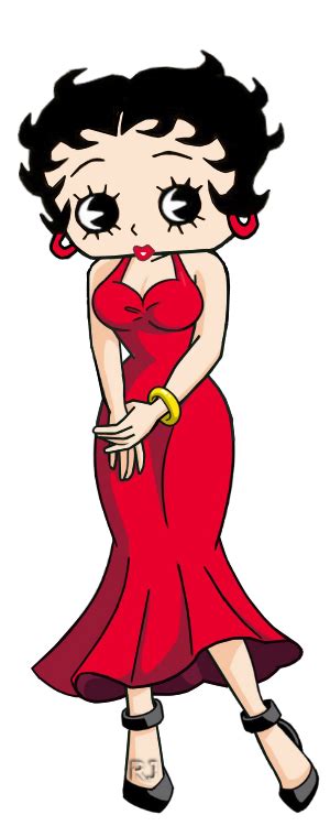 New Red Dress Betty Boop Cartoon Characters Boop