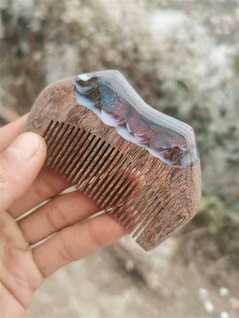 Resin Comb Wood Comb Handmade Comb Epoxy Comb Northern Light