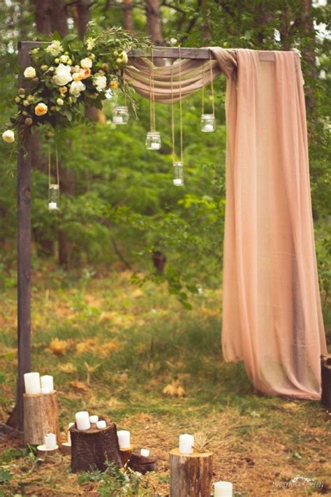 Beautiful Simplicity Wedding Arch With Fabric Draping Fabric Draped