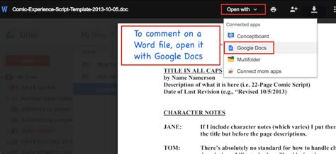 How to open a word document in google docs. HOW TO - Insert Comments on a Document in Google Drive ...