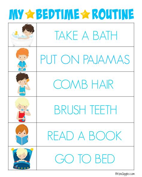 Free Printable Routine Charts Make Bedtime At Your House Go Much Smoother With These 20