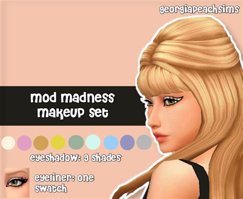 Mod Madness Makeup Set By Georgiapeachsims The Sims 4 Skin Sims 4