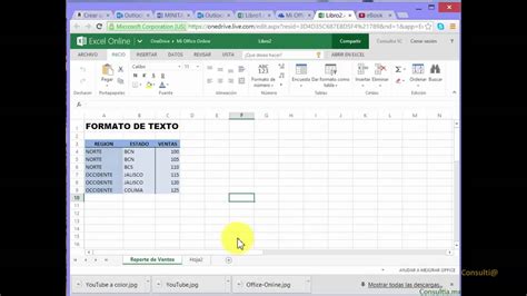 Trabajar Con Hojas En Excel Online Youtube