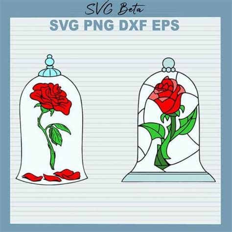 Beauty And The Beast Rose Svg File For Craft Handmade Cricut Products