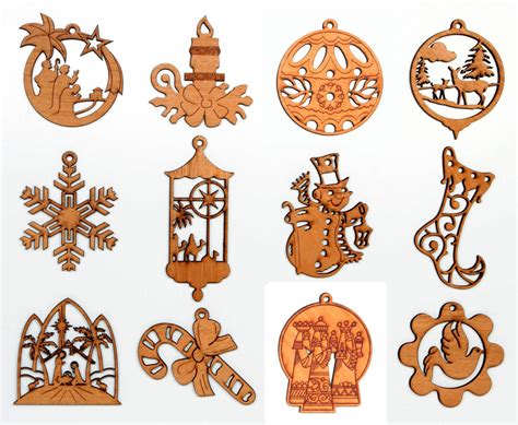 Wooden Christmas Tree decorations cutout by LaserDelights