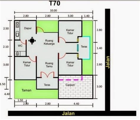 Rumah minimalis cash atau kpr, blok bagaimanapun itu, mengenal materi kondisi perumahan minimalis bekasi barat buat melicinkan pengunjung dalam mencari jalan keluar bilik interiror rumah. 4 Gambar Denah Rumah Type 80 Menarik | ubuntard.com