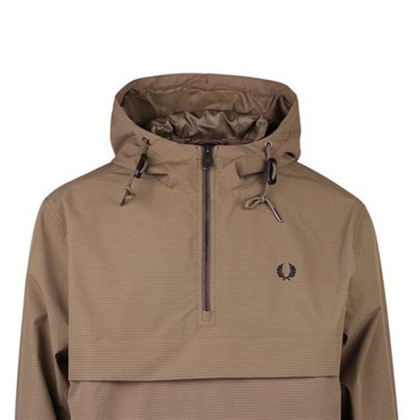 fred perry jacket mens uniform green seersucker half zip hurleys