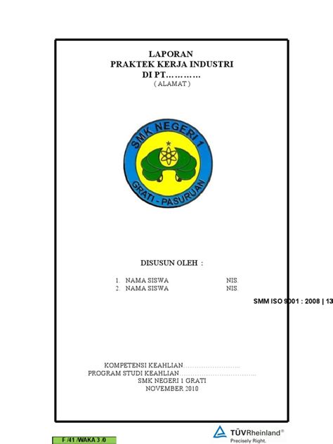 Pdf Contoh Laporan Prakerin 2010 2011 Dokumentips