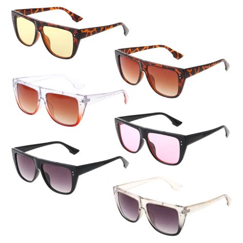 new large frame sunglasses fashion flat top full frame sunglasses uv400 oversize women