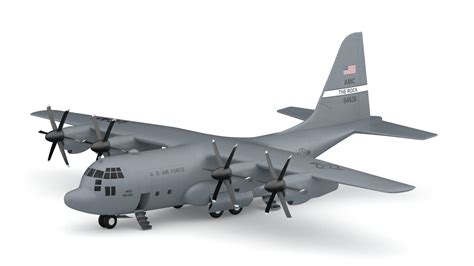 Lockheed C 130 Hercules Us Military Transport 3d Model