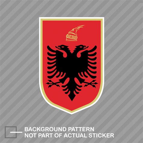 Albanian Coat Of Arms Sticker Decal Vinyl Albania Flag Alb Al Ebay