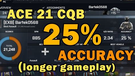 Ace 21 Cqb 25 Accuracy Longer Gameplay Battlefield 4 2023 Youtube