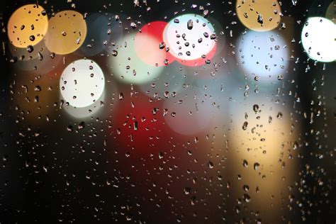 Free Images Blur Rain Window Colourful Colorful Circle Lights