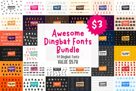 Awesome Dingbat Fonts Bundle Bundle · Creative Fabrica
