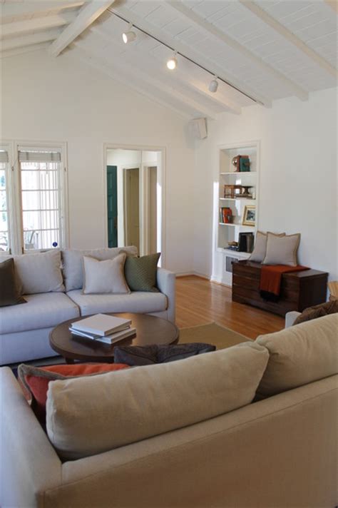 Vaulted ceiling renovation inspiration architectural digest. Vaulted Ceiling in Great Room with Neutral Tones ...